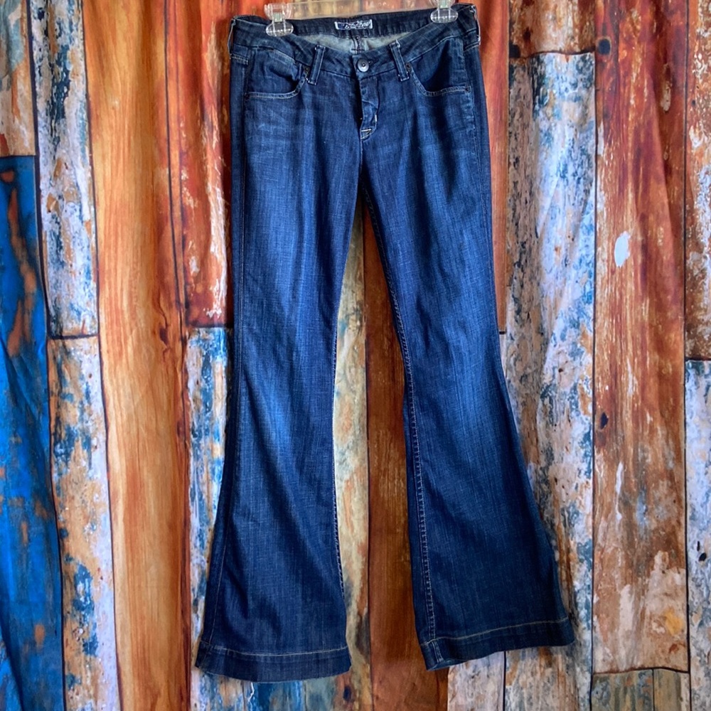 dark wash Hudson flare jeans